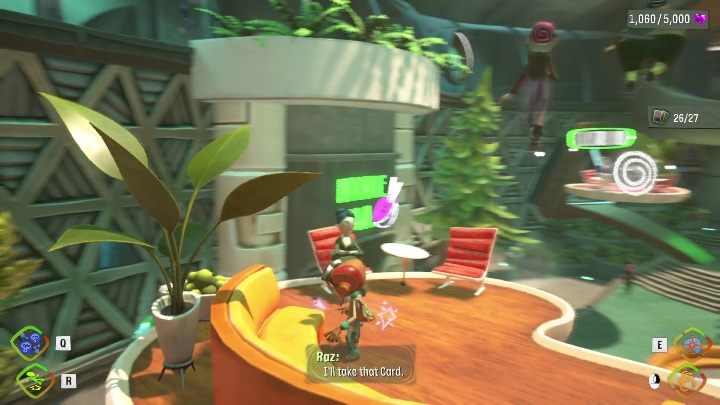 This card can be found on a platform - Psychonauts 2: PSI Challenge Card, The Motherlobe - where to find? - The Motherlobe - Psychonauts 2 game guide