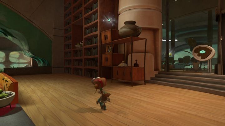 You'll find this key on a wooden shelf on the left side of a large room - Psychonauts 2: Supply Chest Keys, The Motherlobe - where to find? - The Motherlobe - Psychonauts 2 Guide