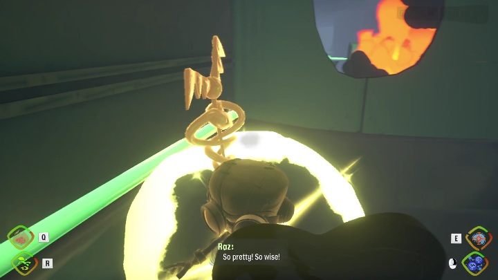 To reach this Nugget of Wisdom you need to get to the end of the corridor and turn left - Psychonauts 2: Nuggets of Wisdom, Hollis Hot Streak - where to find? - Hollis Hot Streak - Psychonauts 2 Guide