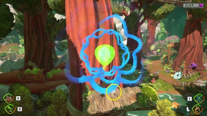 This key is on a small platform by a tree - Psychonauts 2: Supply Chest Keys, Questionable Area - where to find? - Questionable Area - Psychonauts 2 Guide