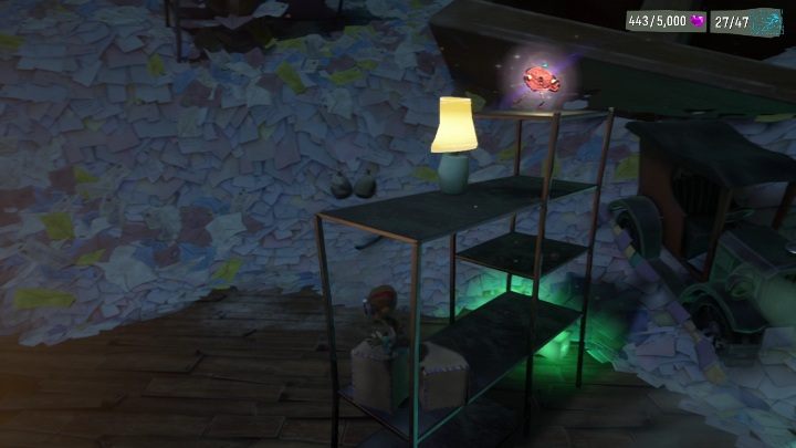 The Half-A-Mind is at the very bottom of the bookcase - Psychonauts 2: Half-A-Minds in Crullers Correspondence - where to find? - Crullers Correspondence - Psychonauts 2 Guide