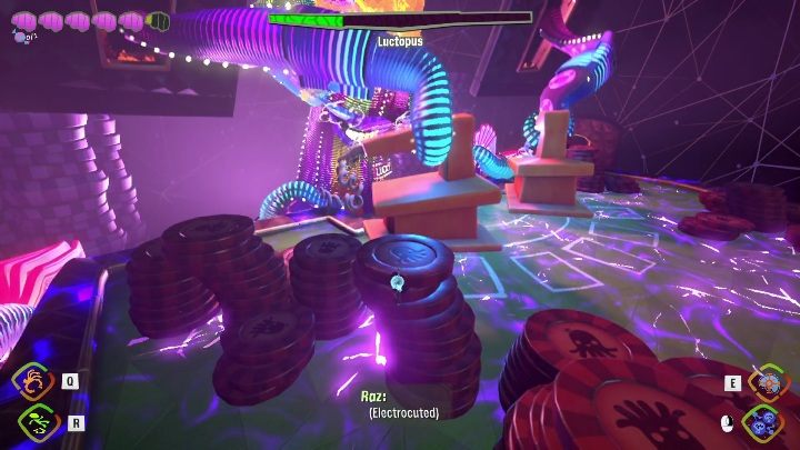 Phase 3 isn't visibly harder than previous ones, although boss has new abilities up his sleeve - Psychonauts 2: boss encounter - Luctopus - how to defeat? - Bosses - Psychonauts 2 Guide