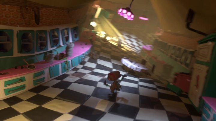 You'll end up in the kitchen, which leads to the next area - Psychonauts 2: Bobs Bottles - walkthrough - Walkthrough - Psychonauts 2 Guide
