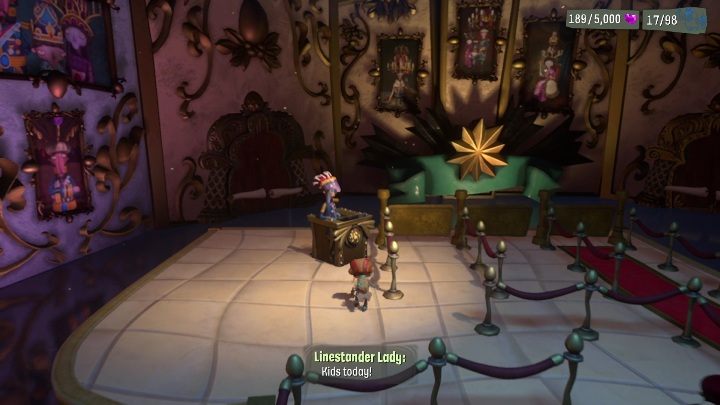 Then you will be taken to a room where a cashier is waiting for you - Psychonauts 2: Fatherland Follies - walkthrough - Walkthrough - Psychonauts 2 Guide