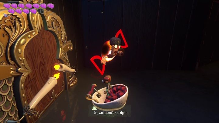 When you have thoroughly checked the entire area, go to the car/cup - Psychonauts 2: Fatherland Follies - walkthrough - Walkthrough - Psychonauts 2 Guide