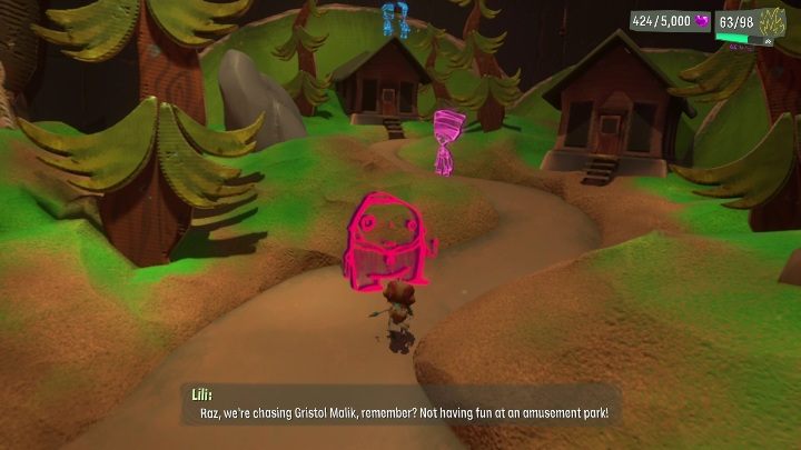 The door will take you to a location in the woods - Psychonauts 2: Fatherland Follies - walkthrough - Walkthrough - Psychonauts 2 Guide
