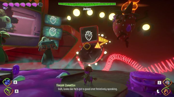Your next objective is finding and supplying a strawberry - Psychonauts 2: Judges boss fight - how to beat - Bosses - Psychonauts 2 Guide
