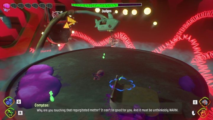 The second phase of the fight is not much different from the first one - Psychonauts 2: Judges boss fight - how to beat - Bosses - Psychonauts 2 Guide