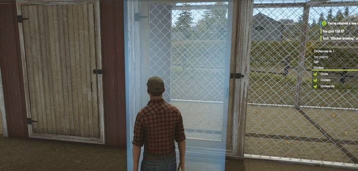 To purchase a chicken coop strand in the blue zone, in front of the structure marked with a chicken icon on your map. - Raising Rabbits and Chickens in Pure Farming 2018 - Farm work and investments - Pure Farming 2018 Game Guide