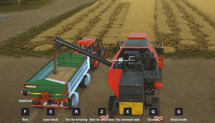 Remember - you need to be in the combine to empty the tank. - First field works, Pure Farming 2018 Walkthrough - Story Mode - Pure Farming 2018 Game Guide