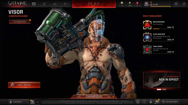 Visor - Champions - Gameplay basics - Quake Champions Game Guide