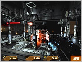 Again, hard braking through the enemys rooms is waiting for you - Data Processing Security - Walkthrough - Quake 4 - Game Guide and Walkthrough