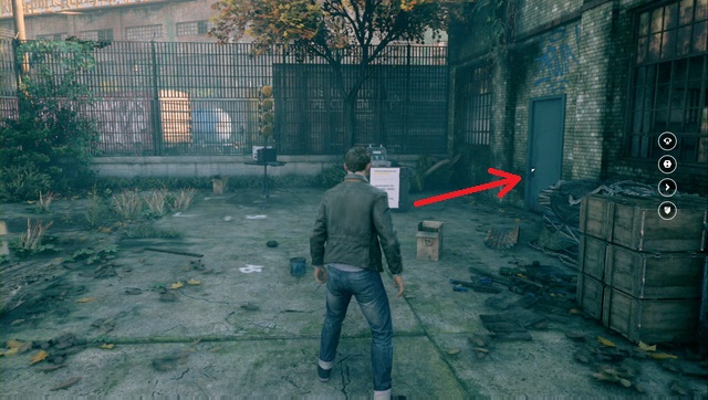 There is a hidden button behind the door. Use it to control the gate - Act II - Industrial Area - Walkthrough - Quantum Break - Game Guide and Walkthrough