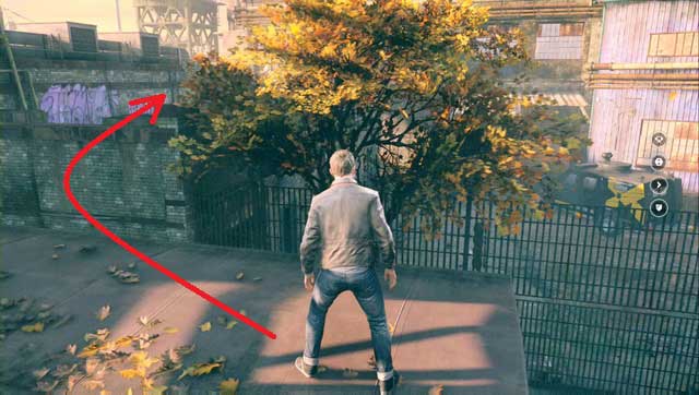 Jump from the wagon to the roof of the building, where you can collect the next secret. - Chronon Sources (act II) - Secrets - Quantum Break - Game Guide and Walkthrough