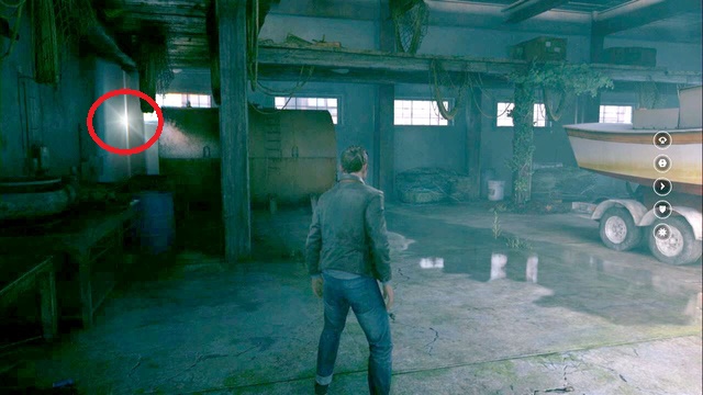 One of the sources can be found behind the tank in the warehouse. - Chronon Sources (act II) - Secrets - Quantum Break - Game Guide and Walkthrough