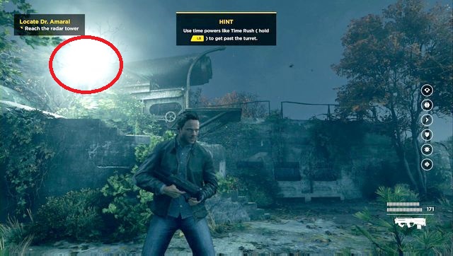 The first secret can be found at the stairs near the turret. - Chronon Sources (act III) - Secrets - Quantum Break - Game Guide and Walkthrough