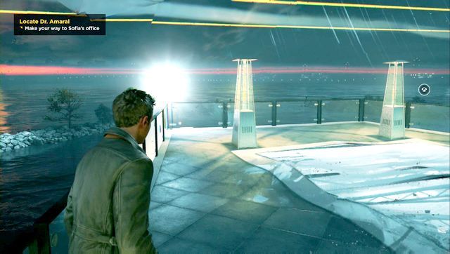 Chronon Source found behind the gallery on the balcony. - Chronon Sources (act III) - Secrets - Quantum Break - Game Guide and Walkthrough