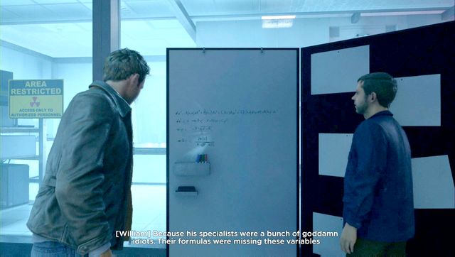 A board filled with equations is one of the Quantum Ripples - let Willow correct it. - Quantum Ripples - Secrets - Quantum Break - Game Guide and Walkthrough
