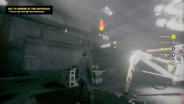 Shoot down three hooks holding the steel plate - Act II, part 2 - Ground Zero - Walkthrough - Quantum Break - Game Guide and Walkthrough