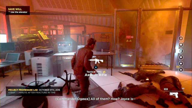 Escape from the laboratory - Act V, part 2 - Return To The University - Walkthrough - Quantum Break - Game Guide and Walkthrough