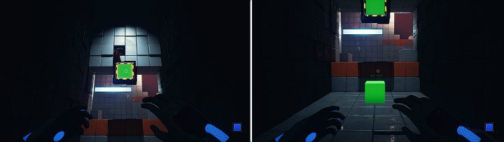 Place your cursor over the green cube and pull it out with the appropriate button - QUBE 2 - Chapter 3 - House of Leaves - Walkthrough - Q.U.B.E. 2 Game Guide