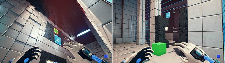 Now pull the green cube out of the wall - QUBE 2 - Chapter 3 - House of Leaves - Walkthrough - Q.U.B.E. 2 Game Guide