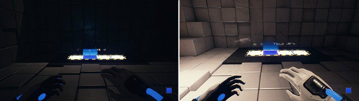 In the next area you need to activate blue cubes in both panels, allowing your character to advance to the next chapter - QUBE 2 - Chapter 3 - House of Leaves - Walkthrough - Q.U.B.E. 2 Game Guide