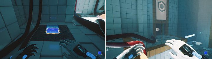 Create a blue cube and move higher - QUBE 2 - Chapter 5 - Tangled (The Machine) - Walkthrough - Q.U.B.E. 2 Game Guide