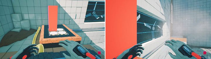 Pull the orange cube out, creating a screen against the wind from the fans - QUBE 2 - Chapter 5 - Tangled (The Machine) - Walkthrough - Q.U.B.E. 2 Game Guide