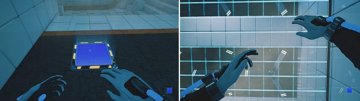 Once you reach the other side, create a blue cube on the ground - QUBE 2 - Chapter 5 - Tangled (The Machine) - Walkthrough - Q.U.B.E. 2 Game Guide