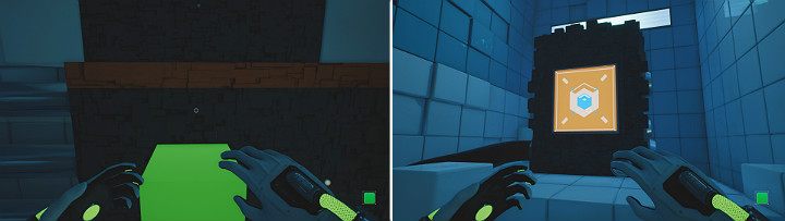 Now pull another green cube out of the wall so that it lands right under your feet - QUBE 2 - Chapter 5 - Tangled (The Machine) - Walkthrough - Q.U.B.E. 2 Game Guide