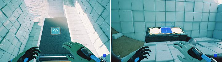 If you look up, you will see a movable wall with a control panel - QUBE 2 - Chapter 6 - Fragile Dreams - Walkthrough - Q.U.B.E. 2 Game Guide