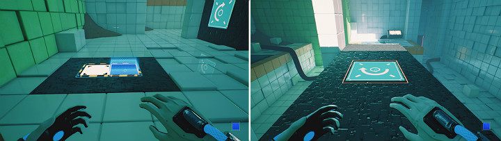 Create a blue cube and jump on top of the previously set wall - QUBE 2 - Chapter 6 - Fragile Dreams - Walkthrough - Q.U.B.E. 2 Game Guide