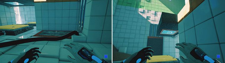 Stand on the elevator shown in the first screenshot - QUBE 2 - Chapter 6 - Fragile Dreams - Walkthrough - Q.U.B.E. 2 Game Guide