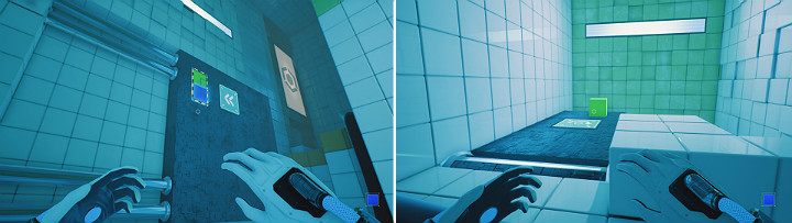 Create a green cube on the upper panel and a blue cube just below it - QUBE 2 - Chapter 6 - Fragile Dreams - Walkthrough - Q.U.B.E. 2 Game Guide