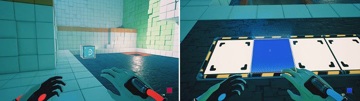 Activate the cube mechanism to move the opening with the fan to the place where you currently stand - QUBE 2 - Chapter 6 - Fragile Dreams - Walkthrough - Q.U.B.E. 2 Game Guide