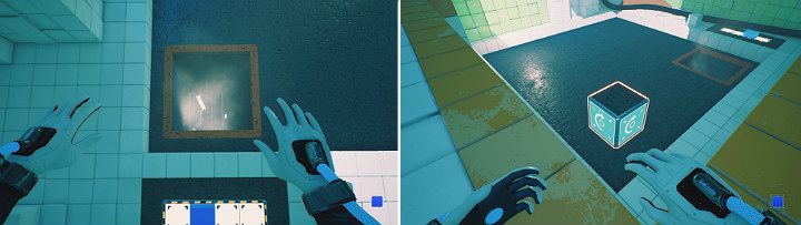 Once your character is launched into the air, try to aim yourself above the fan, causing you to fly to the balcony - QUBE 2 - Chapter 6 - Fragile Dreams - Walkthrough - Q.U.B.E. 2 Game Guide