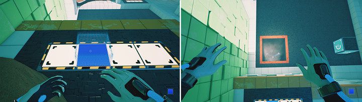 Create a blue cube again and jump into the air - QUBE 2 - Chapter 6 - Fragile Dreams - Walkthrough - Q.U.B.E. 2 Game Guide