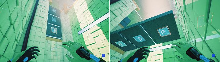 First things first, activate the lower panel to set the wall in a horizontal position - QUBE 2 - Chapter 6 - Fragile Dreams - Walkthrough - Q.U.B.E. 2 Game Guide