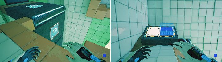 Activate the middle panel and create a blue cube on the console - QUBE 2 - Chapter 6 - Fragile Dreams - Walkthrough - Q.U.B.E. 2 Game Guide