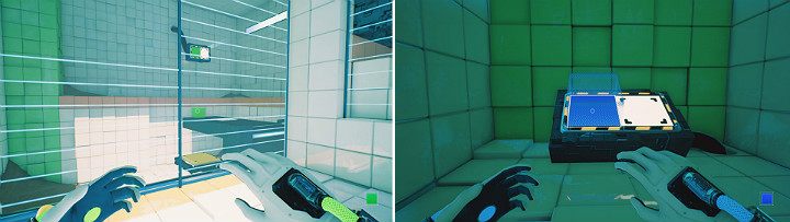 Create another green cube, but this time on the left side of the panel - QUBE 2 - Chapter 6 - Fragile Dreams - Walkthrough - Q.U.B.E. 2 Game Guide