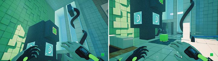 Head back to the object youve rotated and create a green cube on the upper panel - QUBE 2 - Chapter 6 - Fragile Dreams - Walkthrough - Q.U.B.E. 2 Game Guide