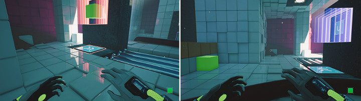 Activate the crane again to return to its position and then change the magnet pole to blue - QUBE 2 - Chapter 7 - The Edge - Walkthrough - Q.U.B.E. 2 Game Guide