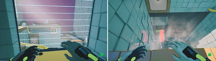 Then enter the small room behind the opened door and stand on the button - QUBE 2 - Chapter 7 - The Edge - Walkthrough - Q.U.B.E. 2 Game Guide