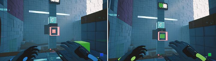 Change the magnet pole to red and then create a green cube on the top panel - QUBE 2 - Chapter 7 - The Edge - Walkthrough - Q.U.B.E. 2 Game Guide