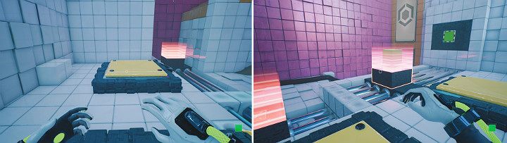 Turn to the second button and stand on it - QUBE 2 - Chapter 7 - The Edge - Walkthrough - Q.U.B.E. 2 Game Guide