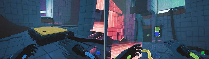 Stand on the big button and wait until the crane moves the magnet in your direction - QUBE 2 - Chapter 7 - The Edge - Walkthrough - Q.U.B.E. 2 Game Guide