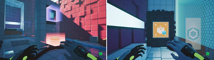 When the crane gets to the end, make sure the upper magnet has a blue pole, then jump onto the green cube and change the lower magnet pole to blue - QUBE 2 - Chapter 7 - The Edge - Walkthrough - Q.U.B.E. 2 Game Guide