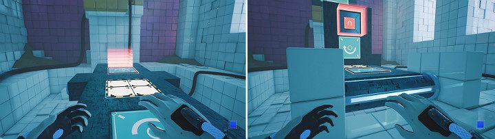 Activate the panel in front of the magnet and then activate the panel at the bottom of the wall - QUBE 2 - Chapter 7 - The Edge - Walkthrough - Q.U.B.E. 2 Game Guide