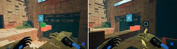 When you release the green cube, it will bounce from the blue cube and land on the orange one - QUBE 2 - Chapter 8 - The Fall of Man - Walkthrough - Q.U.B.E. 2 Game Guide